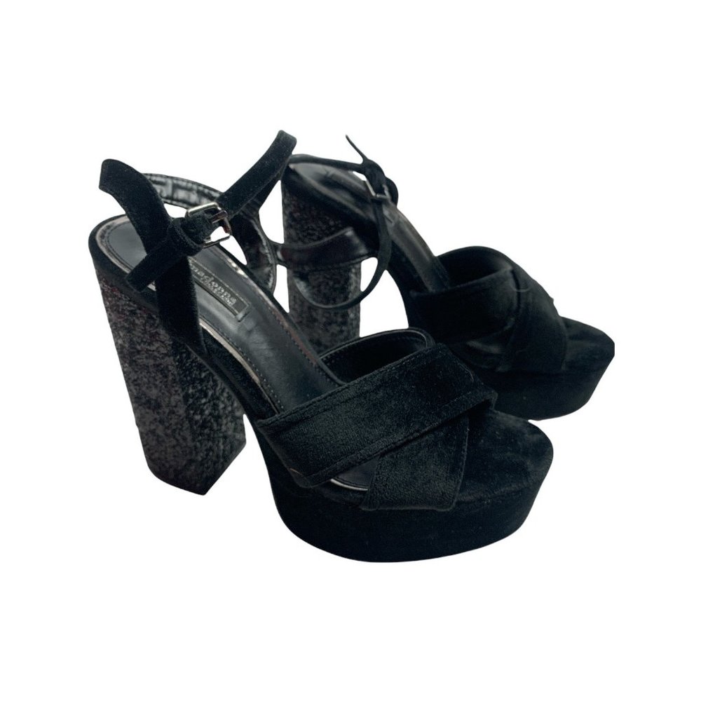 Primadonna Velvet Glitter Heels - Picture 2 of 7